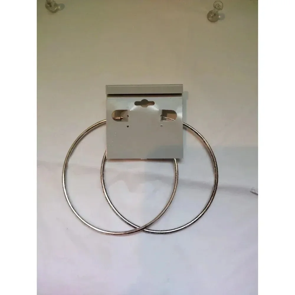 3 inch sterling silver hoop earrings